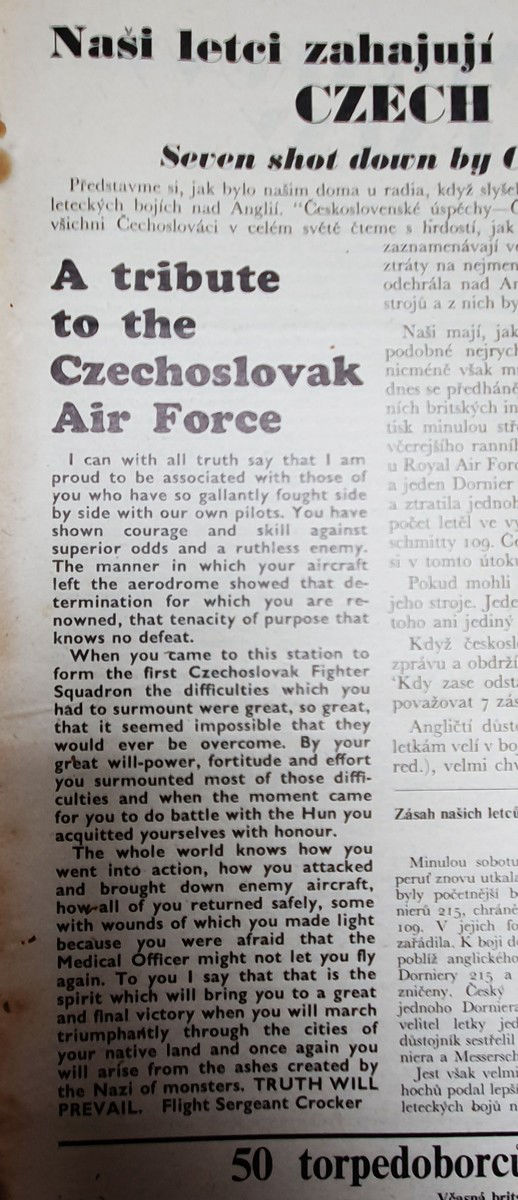A tribute to the Czechoslovak Air Force
