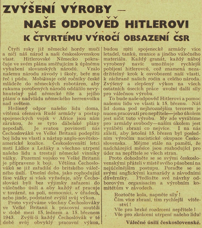Nové Československo 9.1.1943